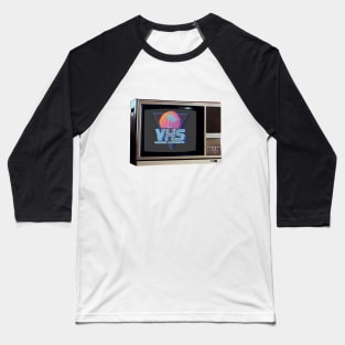 TV SET / VHS #3 (palms & grid) (GLITCHED) Baseball T-Shirt